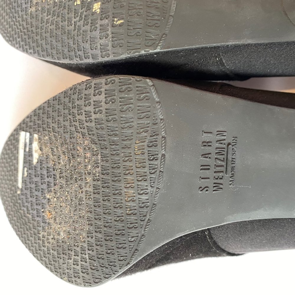 Stuart Weitzman Black Suede Upkeep Ankle Boot - Picture 6 of 8